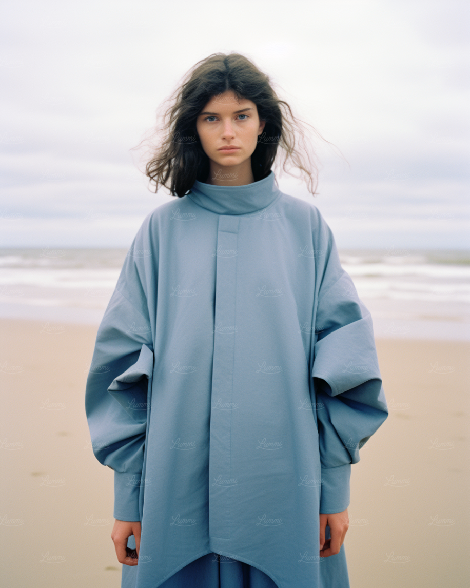 Serene Beachcomber in Avant-Garde Blue